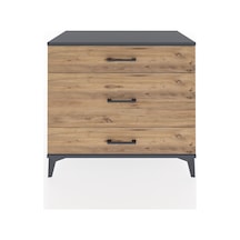 Hyperion Şifonyer 3 Çekmeceli 88x44x80 Antrasit-çam Antrasit