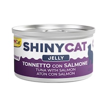 Gimcat Shinycat Sos İçinde Jelly Somonlu Ve Ton Balıklı Kedi Konserve Maması 70 Gr