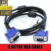5 Metre Vga To Vga Kablo Laptop Pc Mönitör Tv Arasi Kablo A++
