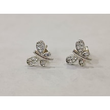 Omar Silver Kelebek Küpe
