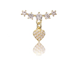 Cosmos Love Gümüş Küpe-517 Gold