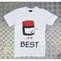 Stoned&Fame Unisex Beyaz Best Baskılı T-shirt Beyaz