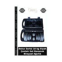 Delux Serisi 10 Kg Siyah Çantalı Set Donanım Bireysel Ağırlık