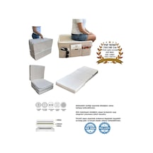 Ultra Kalın 11 Cm Katlanır Sünger Yatak, Puf Yatak, Puf Olabilen Yatak 70x180x11 Cm-krem