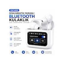 A9 Pro Ekranlı Bluetooth Kulaklık Dijital Şarj Göstergeli, Dokunmatik, Uzun Pil Ömrü
