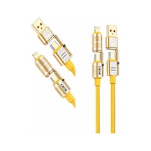 Platoon Pl-8631 4in1 Hızlı Şarj Data Kablosu Type-c Micro Usb Lightning Çoklu Kablo