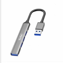 Go Des GD-UC701 USB Hub 4 in 1 USB Çoğaltıcı Adaptör Çoklu USB İstasyonu Tak & Çalıştır - ZORE-258910 Gri