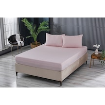 Doqu Home Colourful Fitted Çarşaf Tek Kişilik - Pudra
