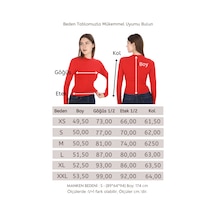 Penyebizden Likralı Pamuk Crop Tişört- Slim Fit-kırmızı