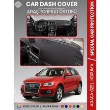 Audi Q5 2008-2017 Torpido Örtüsü Ön Göğüs Koruma Torpido Koruma Araca Özel Kaymaz Kolay Montaj Kırmızı