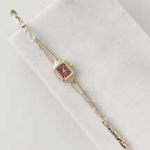 Lebel Gold Saat Bordo Çok Renkli