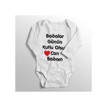 Babylimon Babalar Günün Kutlu Olsun Can Babam Baskılı Bebek Zıbını Beyaz - 132207469 Beyaz