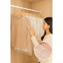 30'lu Paket Askı Delikli Şeffaf Plastik Giysi Kılıfları 60x120 Cm Toz Geçirmez Giysi Torbaları Diğer