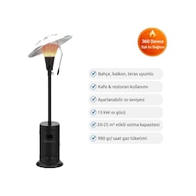 Aygaz 360 Isı Odağı Dış Mekan Isıtıcı 13 Kw, Lpg Li, Tekerlekli, Ayarlanabilir Isı