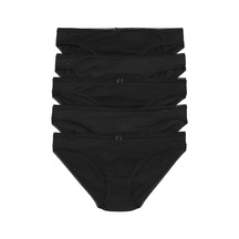 Marks & Spencer 5'li Cotton Lycra Bikini Külot Seti Siyah