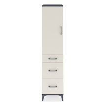 Hyperion Dolap Tek Raflı 3 Çekmeceli Tek Askılı 44x44x195 Antrasit-aytaşı Antrasit