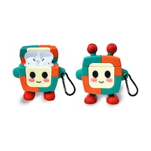 İos Pro 2.nesil Uyumlu Kopçalı Robot Tasarımlı Sevimli Silikon Kılıf