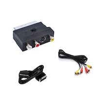 Scart To Rca Skart Tos Av Svideo Çevirici Set + Rca Kablo + Scart Kablo