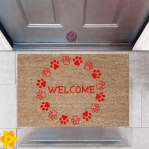 Kapı Önü Paspası Dekoratif Dijital Baskı Welcome P-2470 Renkli