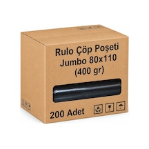 Rulo Çöp Poşeti Jumbo 80x110 400 Gr 200'lü