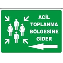 Pvc Ikaz Uyarı Iş Güvenliği Levhası 25 Cm X 35 Cm(Acil Toplanma) (418448638)