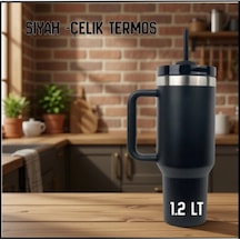 Uyguna-yakala 1.2 Lt Siyah -çelik Termos - Rm.182 Çok Renkli