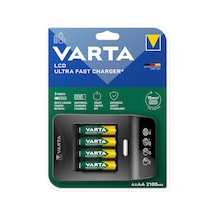 Varta 57685101441 LCD Ultra Hızlı Pil Şarj Cihazı 4x2100 mAh Pilli
