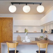 Rsylight Metal Modern Siyah Opal Camlı Tavan Plofyoner 3 Lütavan Avize-rys9019032