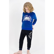 Rolypoly Rp1898 Basketball Erkek Çocuk Pijama Takımı Saks Mavi