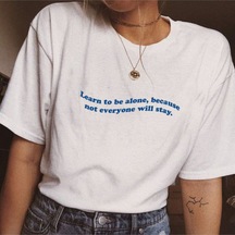 Kalic Studio Learn To Be Alone - T-shirt Beyaz