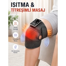 Astraltech Dijital Ekranlı Isıtmalı Diz Masaj Aleti Ayarlanabilir Titreşimli Şarjlı Masaj Çok Renkli