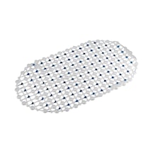 Efe Mark Eko Serisi Banyo - Küvet İçi Kaydırmaz Vantuzlu Oluklu Oval Paspas 63 X 34 Cm, Mavi Çok Renkli