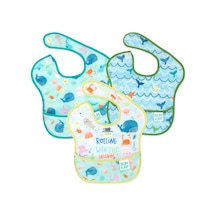 Bumkins Superbib Önlük 3'Lü Paket - Rolling With The Waves Çok Renkli