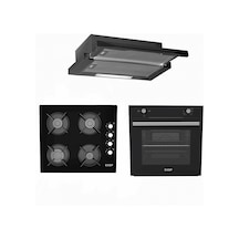 Exep Ivory EF-200 - EO-320 - E5E Siyah Ankastre Set