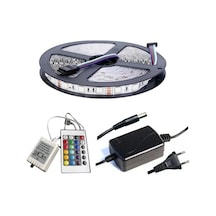 Winboss 5mt Rgb Şerit Led Slikonlu Adaptör Uzaktan Kumanda Tak Çalıştır Renkli