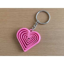3d Baskı Kalp Fidget Anahtarlık - Hareketli Stres Oyuncağı Ve Çanta Süsü-pembe