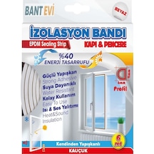 Kapı Pencere Bandı Beyaz 6mt Kapı Pencere Fitili İzolasyon Bantı