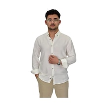 Erkek Spor Gömlek Regular Fit 9646 Bgl-st04411 Ekru