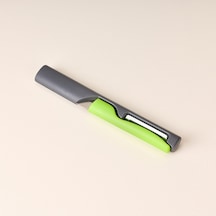 Delos 2'li Paslanmaz Çelik Bıçak Ve Soyacak Seti - Yeşil / Gri - 23x5,5 Cm Renkli