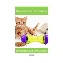 İnteraktif Kedi Ödül Mamalı Eğlenceli Oyuncak Mor Yeşil