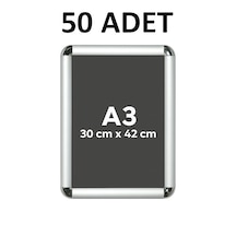 50 Adet A3 Alüminyum Çerçeve Rondo Köşe Aç Kapa Açılır Kapanır