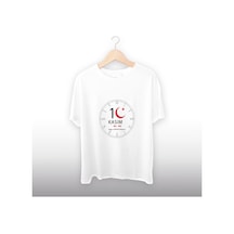 10 Kasım Atatürk Unisex Tişört Beyaz
