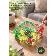 3 Adet Cam Küllük 9 X 4 Cm Ölçülerinde Cam Küllük, Masa Ve Ev İçin Küllük Ashtray Kahve