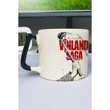 Vinland Saga Anime Baskılı Seramik Lüks Kupa 1 Adet Özel Siyah Kulp Dalga Kulp V4d Çok Renkli