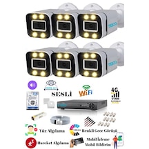 6 Kameralı 5 Mp Ultra Hd Sesli Güvenlik Kamera Seti Teico- 6605n
