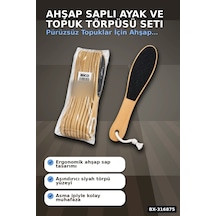Ayak Ve Topuk Törpüsü Ahşap Saplı Pedikür Bakım Aleti - 12 Adet Set Bx-316875