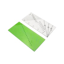 Yeşil Şeffaf-üst Dikiş Payı Cetveli Kapitone Kılavuzu Cetvel Dikiş Konumlandırma Cetveli Kılavuz Cetveli Dikiş Makinesi Delikli Dikiş Cetveli