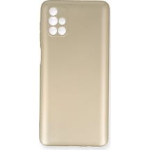 Samsung Galaxy Uyumlu, M51 Kılıf First Silikon - Gold