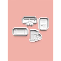 Play Station Kurabiye Kalıbı Ve Şeker Hamuru Kalıbı 4'lü Set