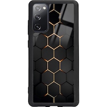 Samsung Uyumlu S20 Fe Yellow Carbon Tasarımlı Glossy Telefon Kılıfı Çok Renkli